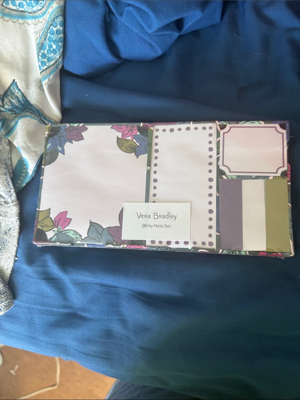 Vera Bradley Floral Sticky Note Set - Purple, Pink, Green, White
